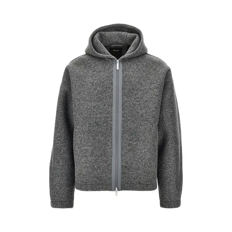 Blouson in panno di misto lana