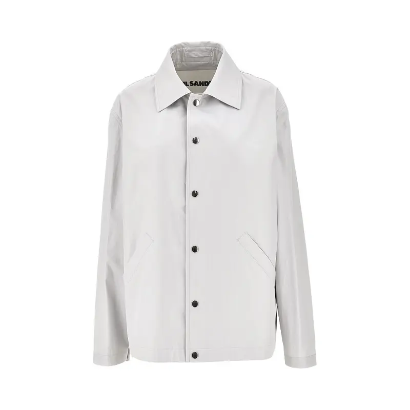 Blouson in taffetà di cotone con stampa logo
