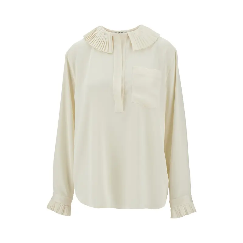 Blusa con dettagli a pieghe