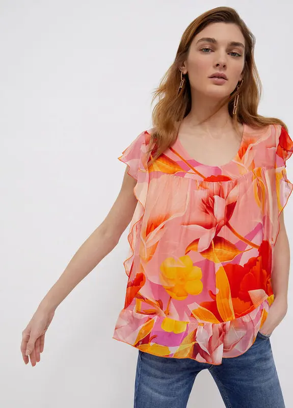 Blusa con Stampa Liu Jo / Arancione