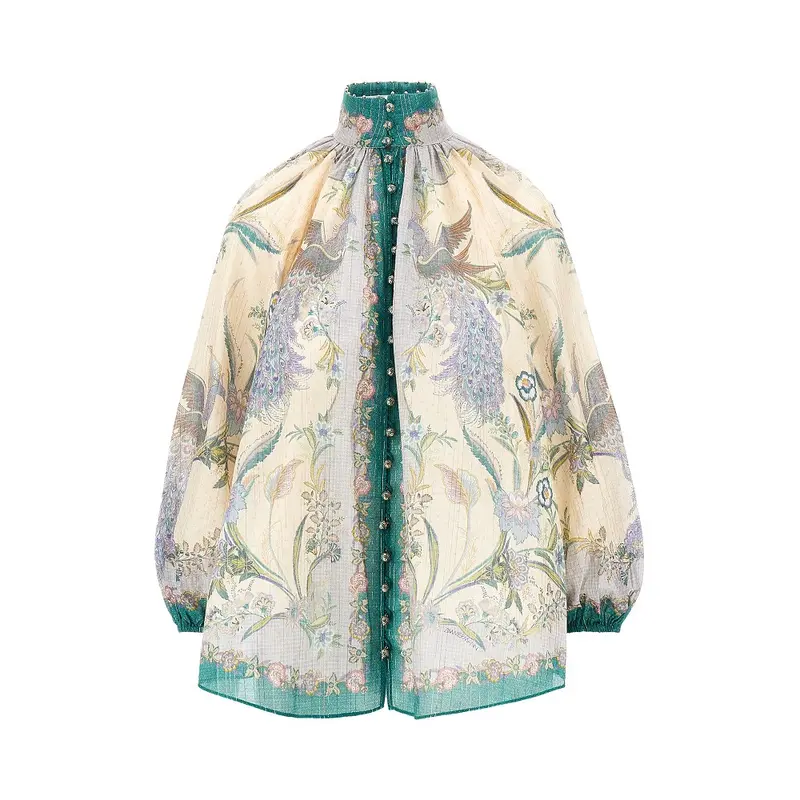 Blusa in cotone e seta 'Indra'