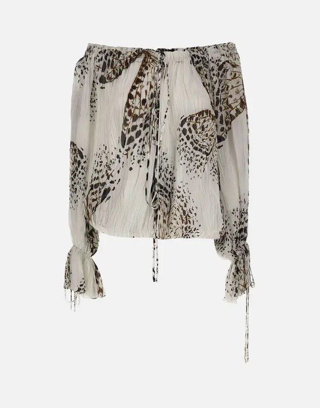 Blusa in georgette con stampa
