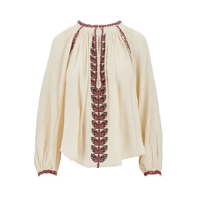 Blusa 'Lena' in cotone ricamato