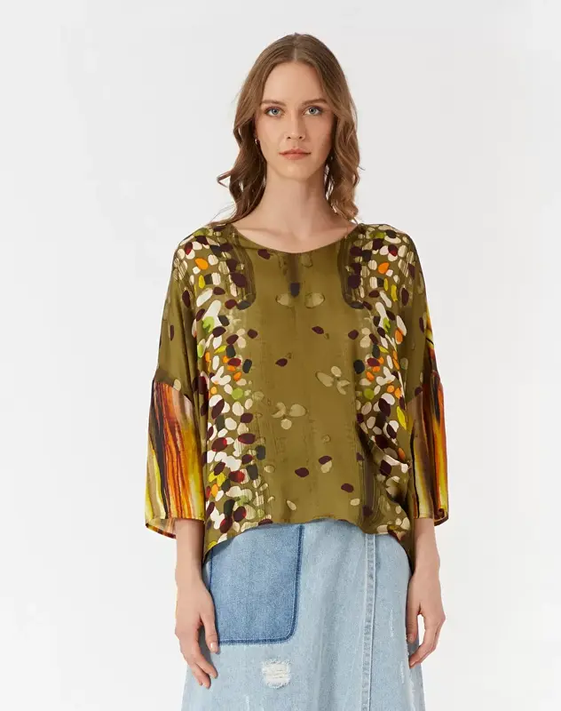 Blusa Manila Grace con Scollo a V / Verde