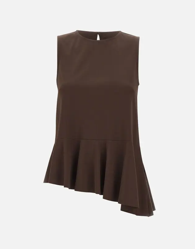Blusa smanicata in misto viscosa