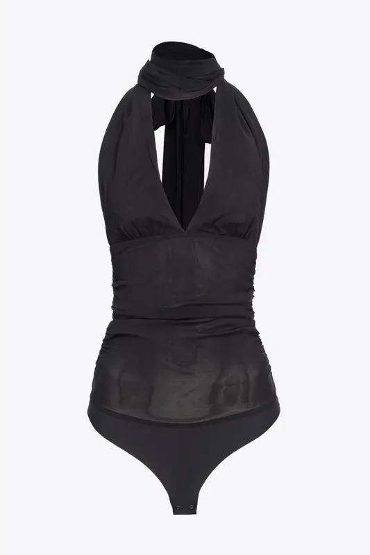 Body con Maxi Fiocco / Nero