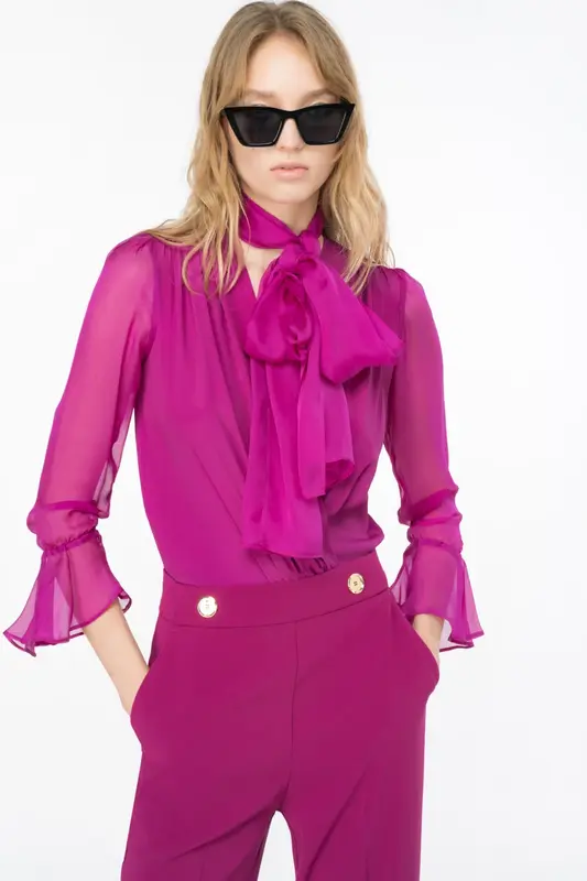 Body in Chiffon di Seta / Viola