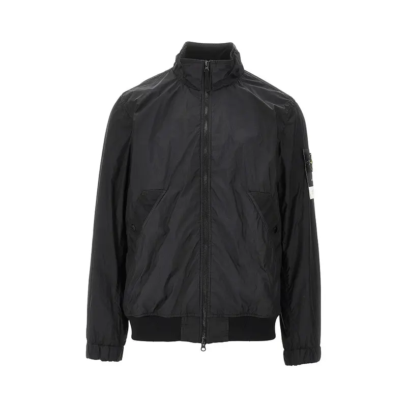 Bomber in Garment Dyed Crinkle Reps R-Ny