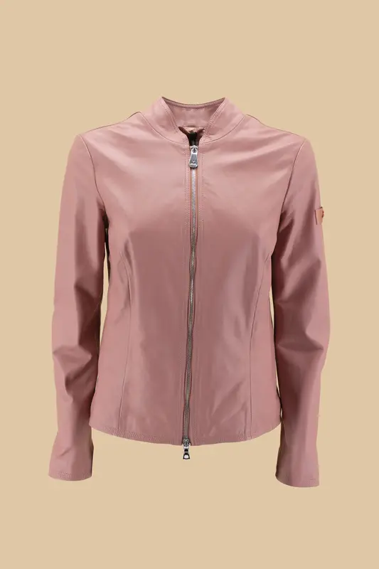 Bomber in morbida nappa / Rosa