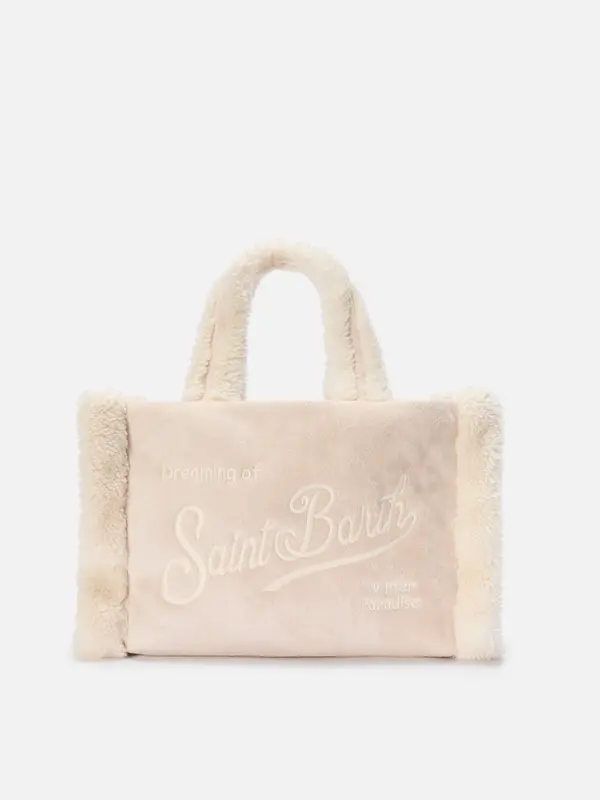 Borsa a Mano Colette Shearling / Beige