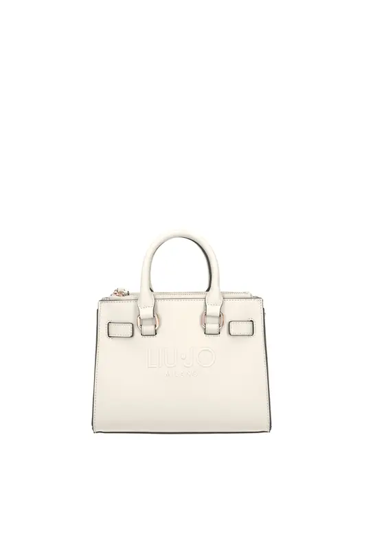 Borsa a Mano con Logo / Bianco