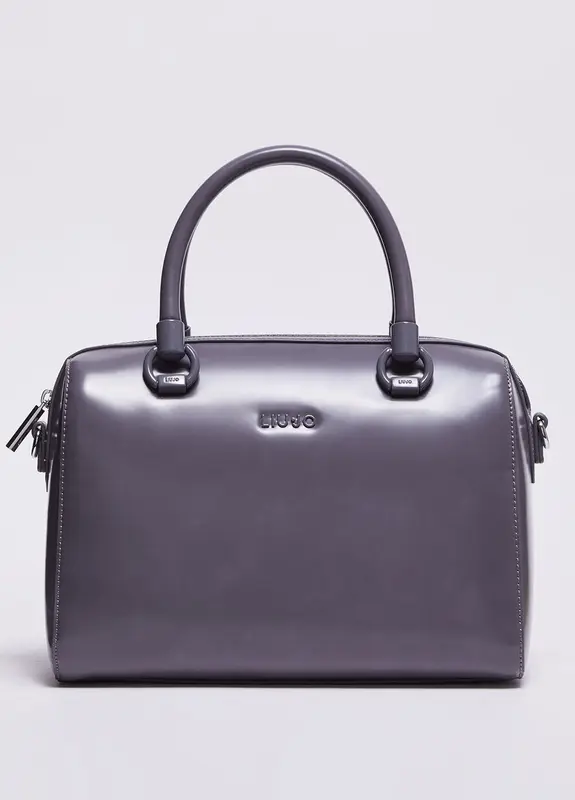 Borsa a Mano con Logo / Grigio