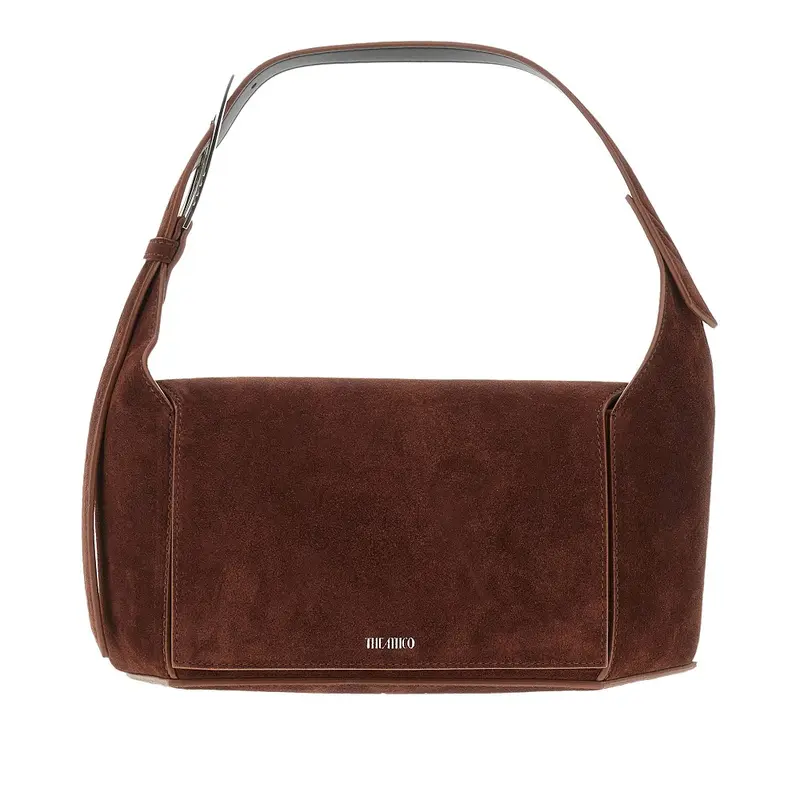 Borsa a spalla '7/7' in pelle scamosciata
