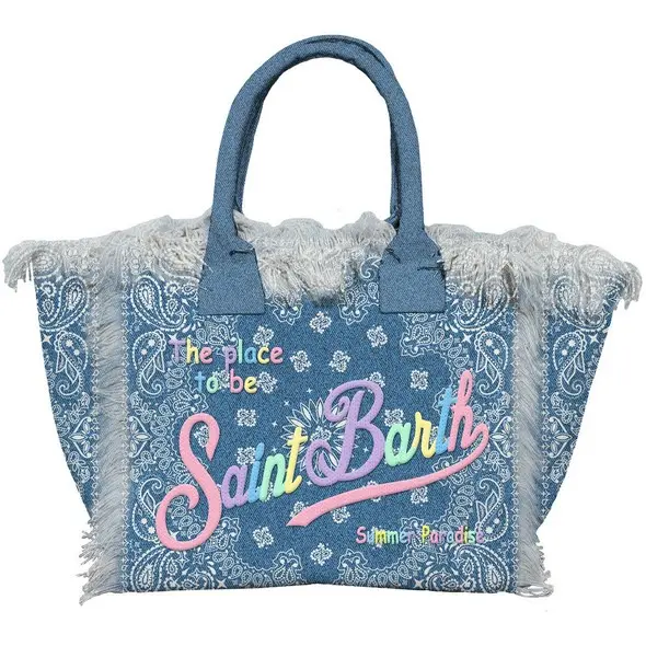 Borsa a Spalla Vanity in Canvas / Jeans