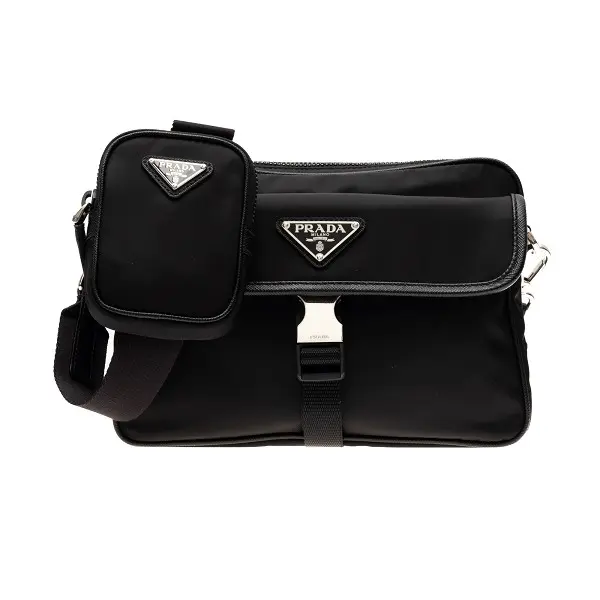 Borsa a tracolla in Re-Nylon