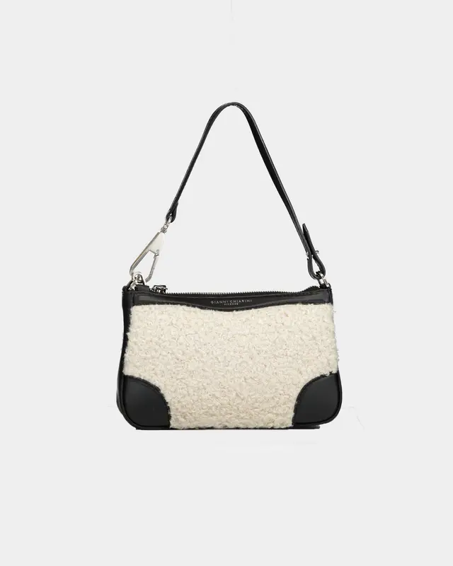 Borsa Brooke Small bouclé panna