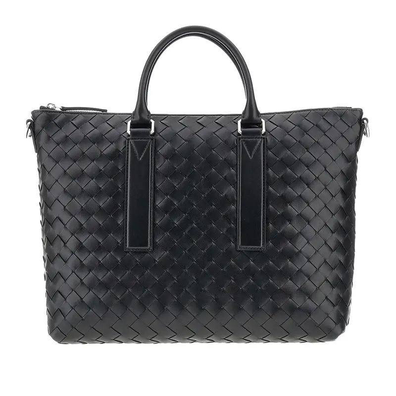 Borsa business in pelle Intrecciato soft