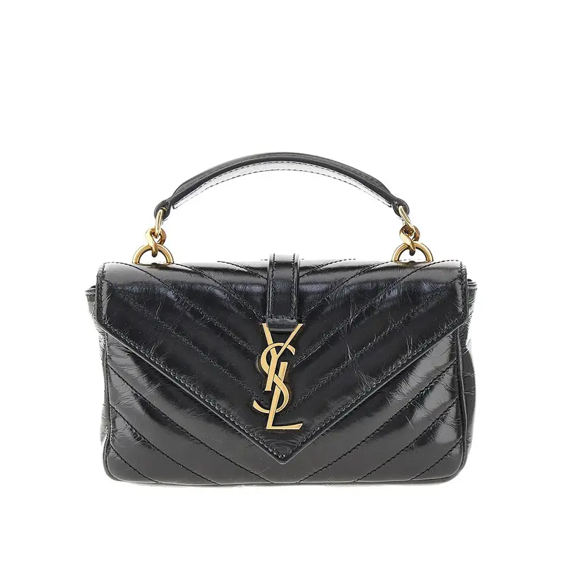 Borsa 'College' mini in pelle craquelé