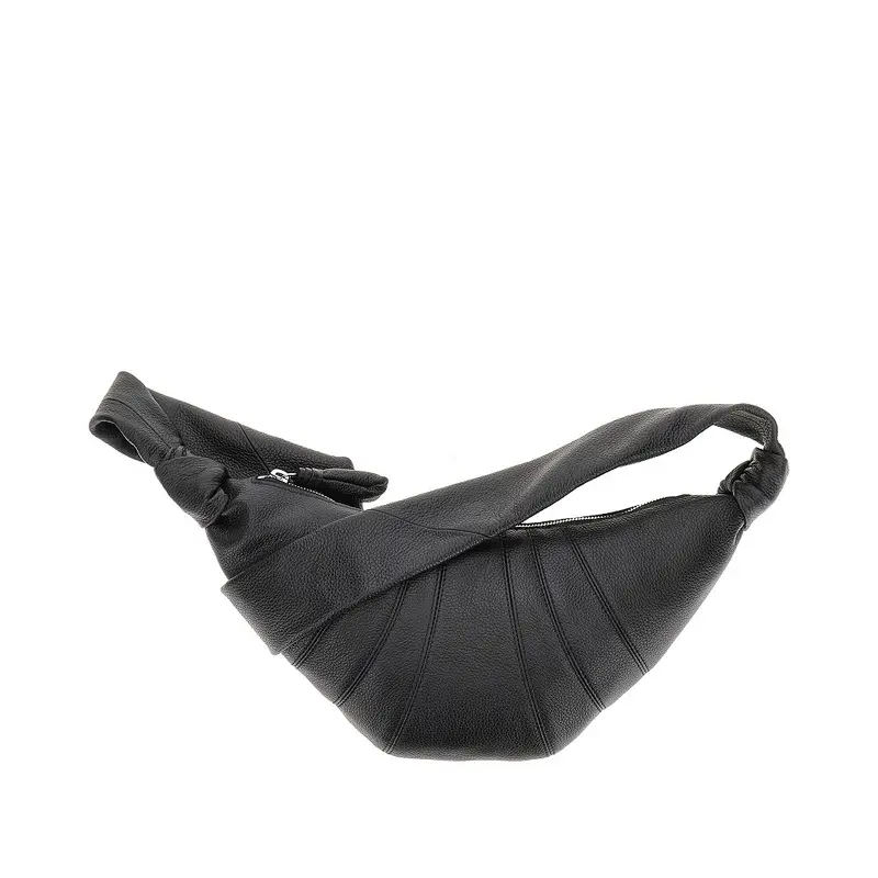 Borsa 'Croissant' piccola in pelle martellata