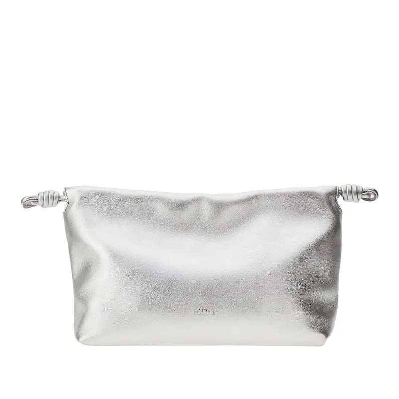 Borsa 'Flamenco' media in nappa metallizzata