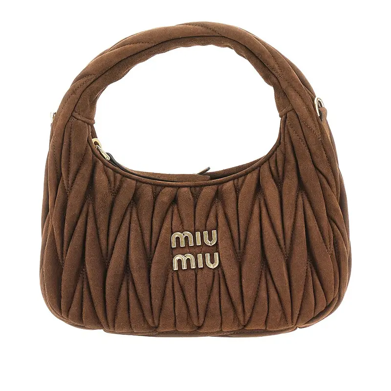 Borsa hobo Miu Wander piccola in suede