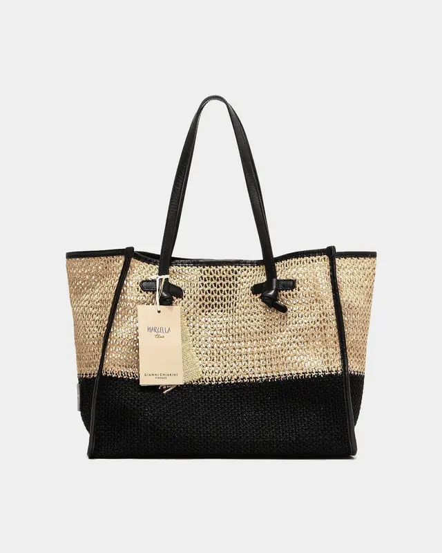 Borsa Marcella Canabic paglia nera