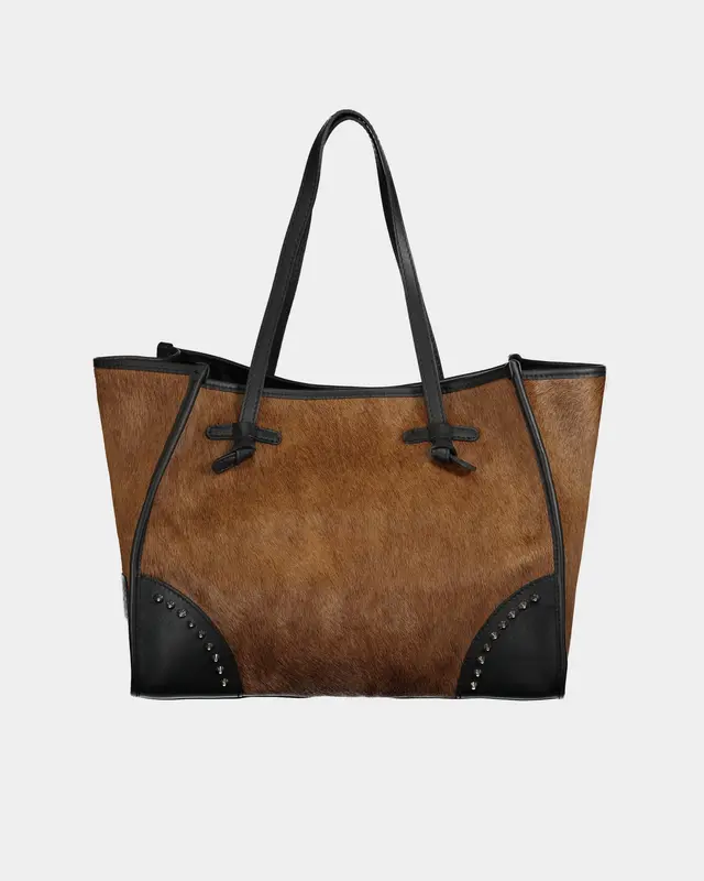 Borsa Marcella Cavallino Borchie baio