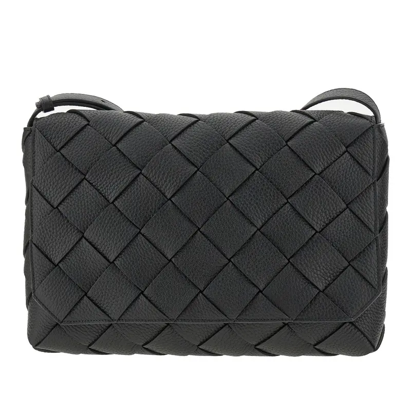 Borsa messenger grande in pelle Intreccio