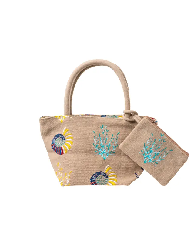 Borsa Mini Bag conchiglia sabbia