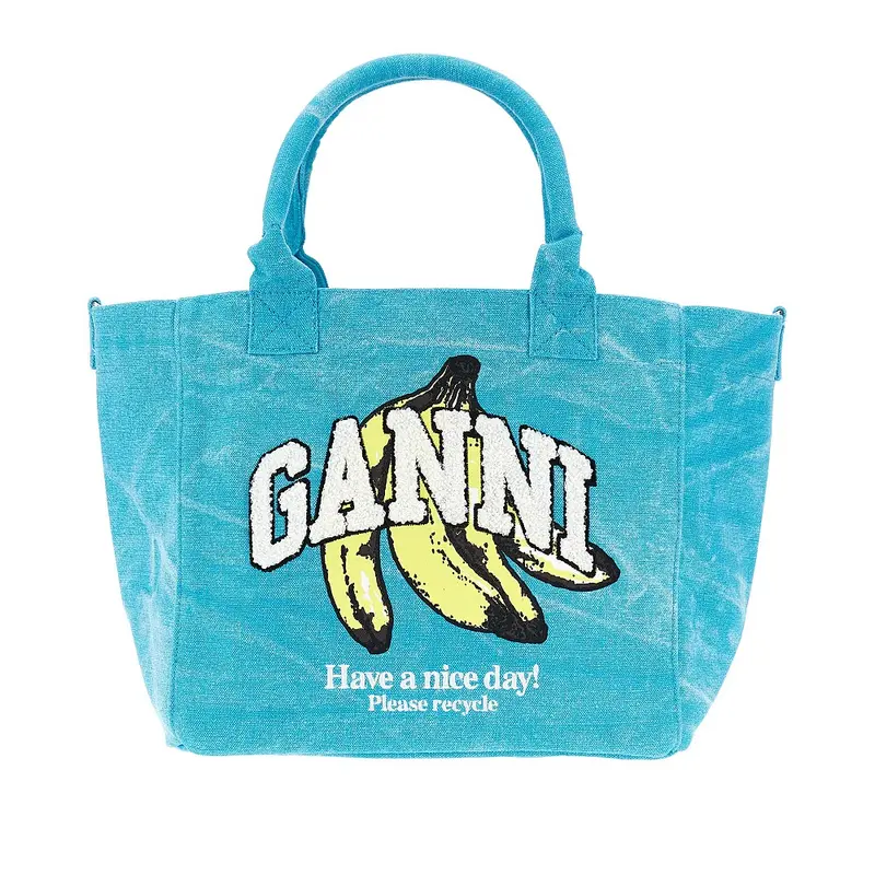 Borsa Shopping con stampa Banana