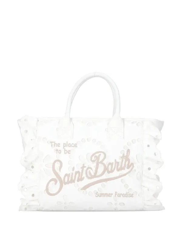 Borsa Vanity con Ricamo / Bianco