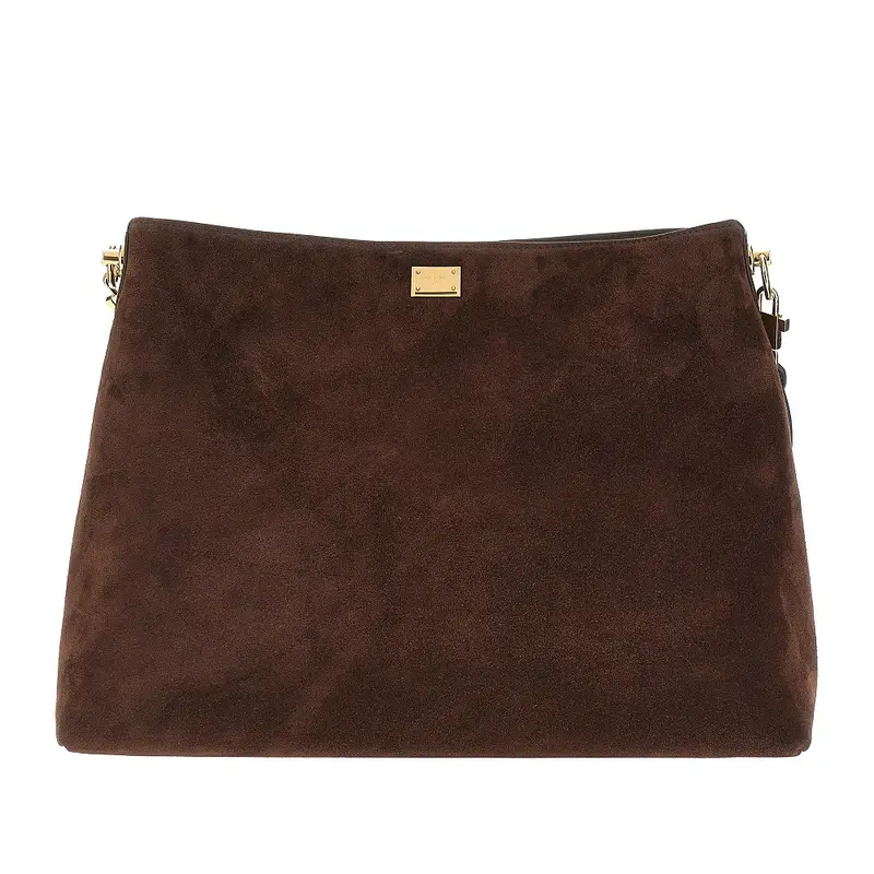 Borsa 'Vittoria' grande in pelle scamosciata
