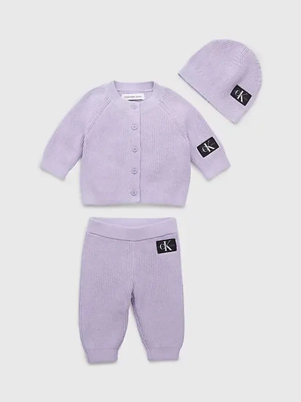 Calvin klein kids Set Regalo 3 Pezzi Pantaloni Cardigan Cappello
