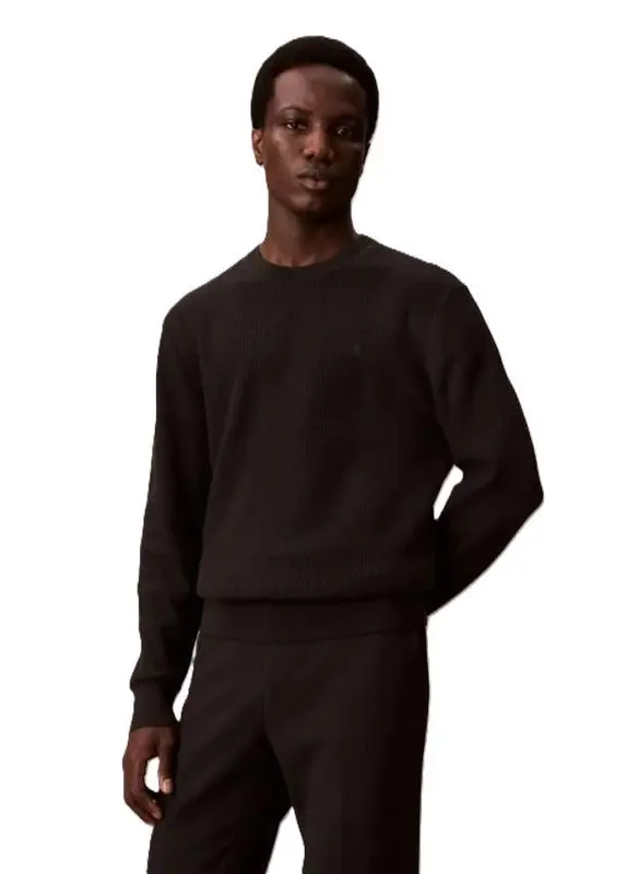 CALVIN KLEIN LS TEXTURE CTTN CREW