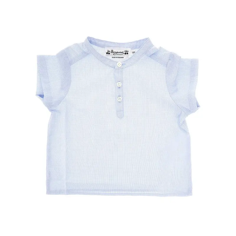 Camicia a manica corta in popeline