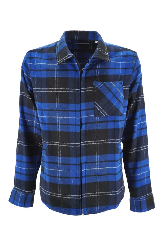 Camicia Daniele Alessandrini in flanella / Blu