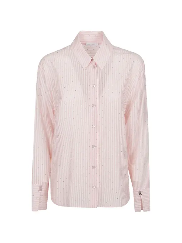 Camicia Fluida a Righe / Rosa