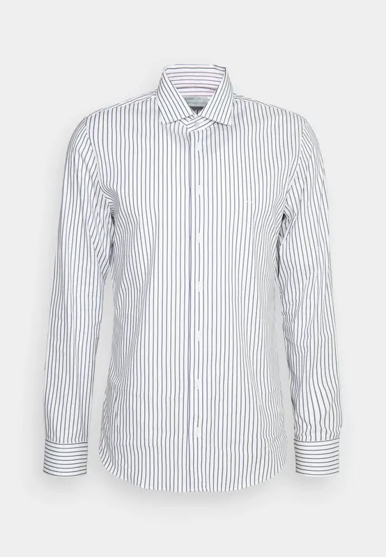 Camicia in Cotone con Fantasia a Righe / Blu