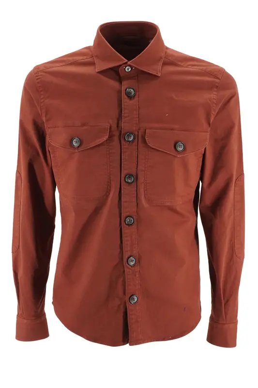 Camicia in Cotone Doppio  / Mattone