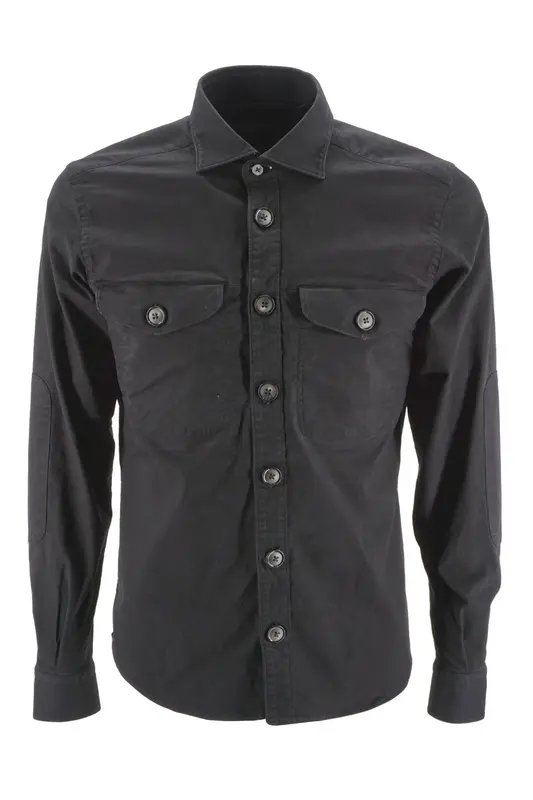 Camicia in Cotone Doppio  / Nero