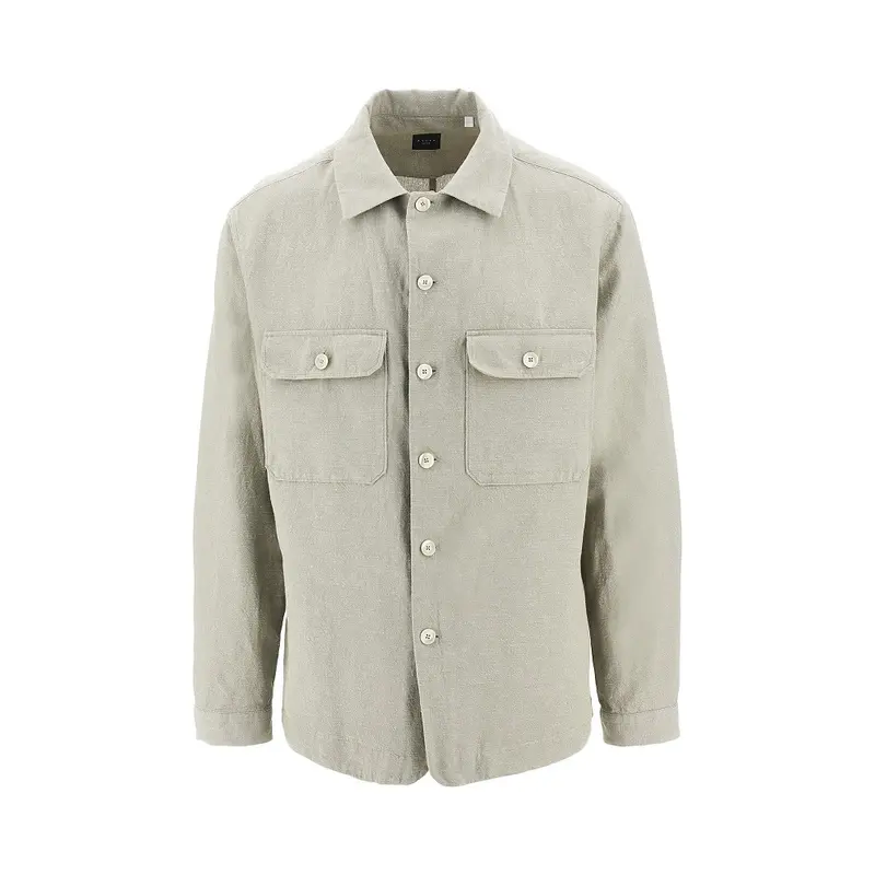 Camicia in cotone e lino