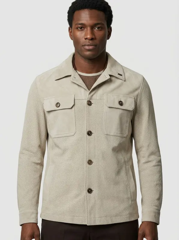 Camicia in Eco Suede / Avorio