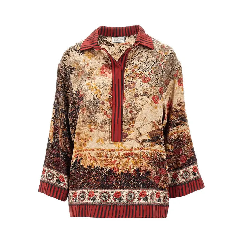 Camicia in seta stampata