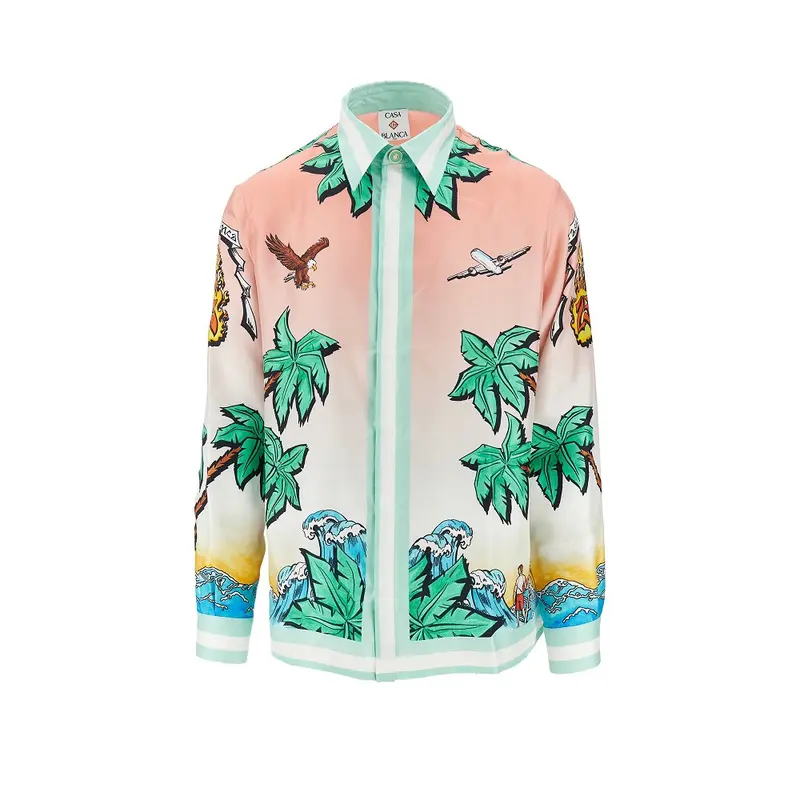 Camicia in seta 'Tennis Club'