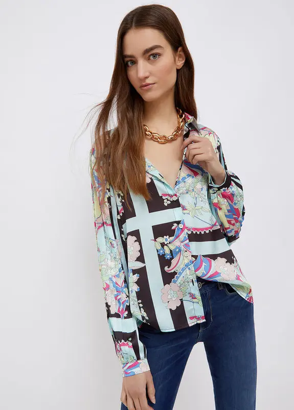 Camicia Liu Jo in Raso / Azzurro
