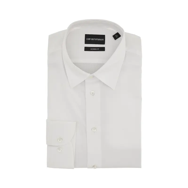 Camicia Modern Fit in cotone jacquard