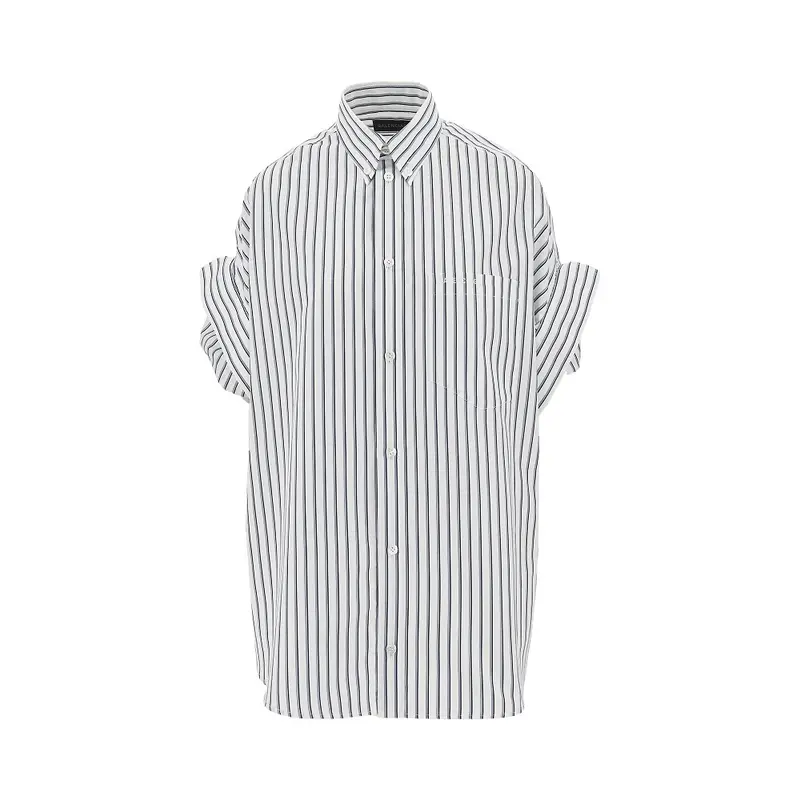 Camicia oversize con maniche con risvolto