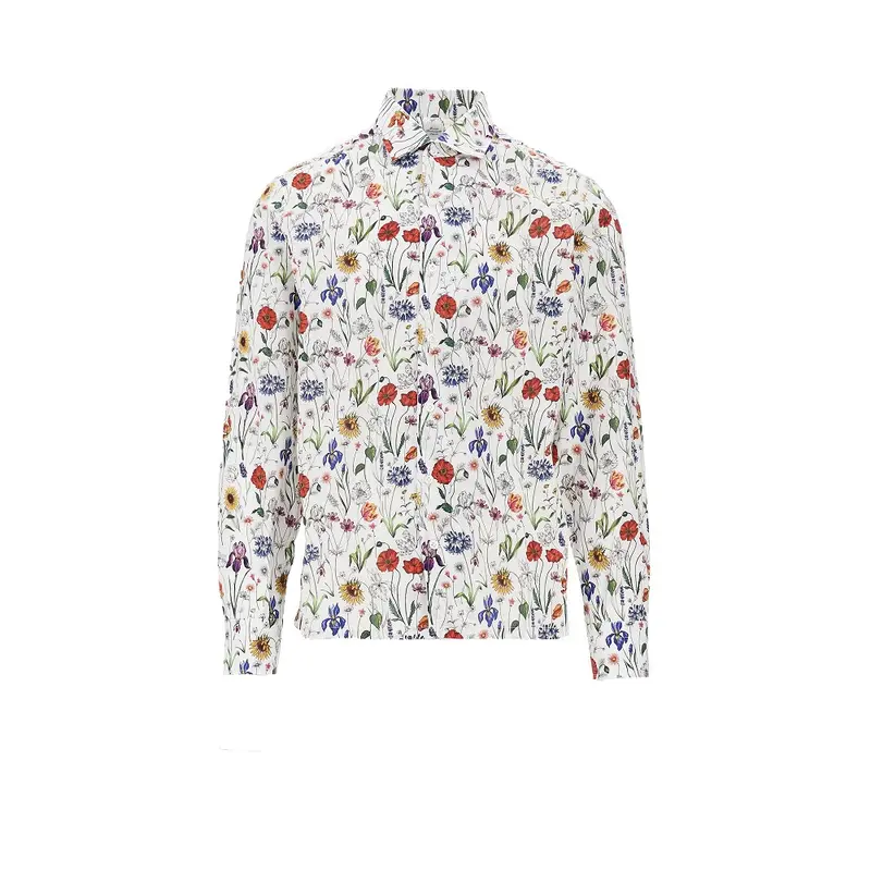 Camicia sartoriale in cotone floreale