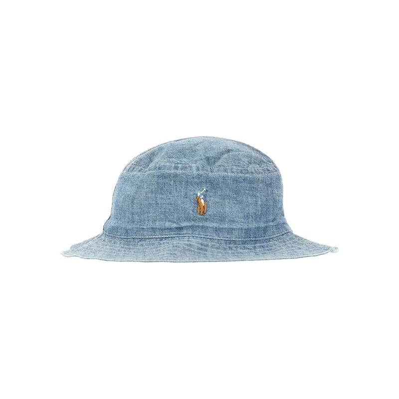 Cappello bucket in chambray di cotone