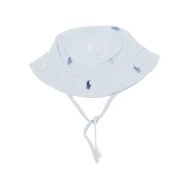 Cappello in cotone con loghi ricamati